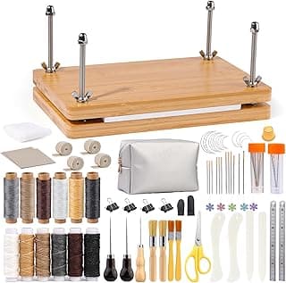 JUPEAN Bookbinding Tools Bookbinding Kits for Beginners Book Press 7.9”x11.6” image