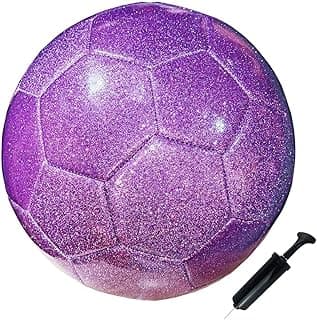 Soccer Ball Shiny Gift Size 3 4 5 Practice Training Come with Pump and Needle image
