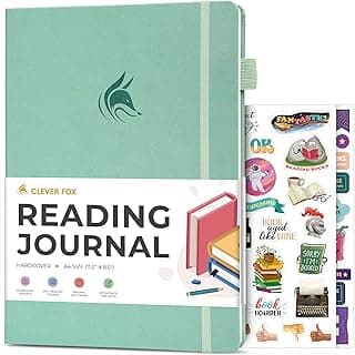 Clever Fox Reading Journal Large – Guided Book Review Log with Reading Tracker – Gift Book Accessories for Reading Lover – Book Tracking Journal for Kids & Adults, 8.5x11.2” (Mint Cream)
