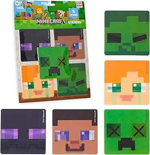 Minecraft 3D Stickers for Kids, Pack of 5 Lenticular Motion Stickers - Gifts for Gamers image