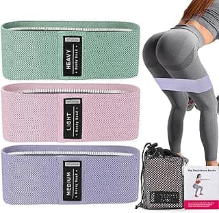 3 Levels Booty Bands Set, Resistance Bands for Working Out, Exercise Bands for Women Legs and Butt, Yoga Starter Set