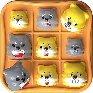 Tic Tac Toe Kids Toys - Classic Three-in-a-Row Family Board Game for Education and Memory Development, Puzzle Travel Game for 4+ Year Old Boys and Girls, Brain Teaser Birthday Gift for Kids Ages 4-8 image