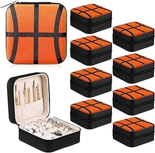 Kenning 9 Pcs Basketball Baseball Softball Gifts for Women Sports Ball Theme Jewelry Box for Mom Sports Players Team Gifts(Basketball) image