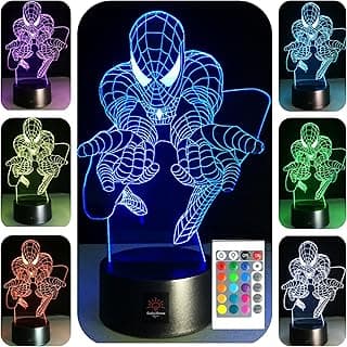 3D Illusion Night Light for Kids 7 Colors with Remote-Led Table Lamp-Bedroom Kids Night Light image