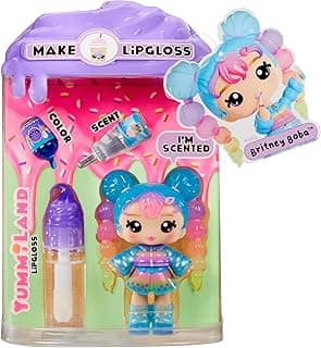 Yummiland Lip Gloss Doll - Britney Boba, with DIY Lip Gloss Kit, Ages 4+ image