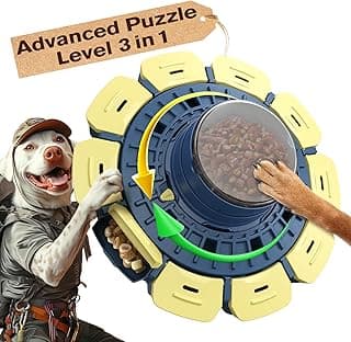 KADTC Advanced Puzzle Toys for Smart Small/Medium/Large Dog Level 3 in 1 Difficult Challenging Interactive Food Puzzles Toy Cognitive Intelligence Training Brain Mental Stimulation Mind Treat Games