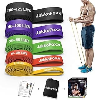 Resistance Bands,Pull Up Bands,Stretching Assist Bands Set for Men & WomenPortable Exercise, Muscle Training,Physical Therapy,Exercise Workout Bands for Working Out image