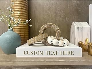 Personalized CovoBook | Choose Custom Text Title Name Lettering Font | Real Hardcover, Blank Inside | Sketch Art Notebook Journal Wedding Guestbook | Home or Office Decor Shelf Table Accessory