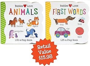 Babies Love Animals & First Words 2-pack - A Lift-a-Flap Board Book Bundle Set for Babies and Toddlers, Ages 1-4 image
