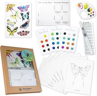 Watercolor Painting Kit | Butterfly Theme | Coloring kit, DIY All-in-one, Arts & Crafts Gift, Painting Kit, Travel Art Set, Nature Inspired Art Gift for Kids & Adults image