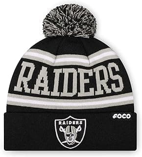 NFL Team Logo Stripe Pom Beanie Hat image