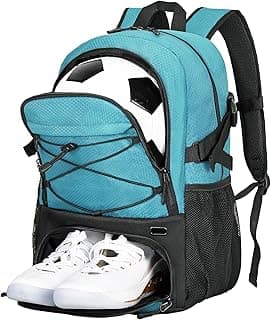 Goloni Soccer Bag,Large Sports Bag with with Separate Ball & Shoe Compartments,Youth Soccer Backpack for Basketball