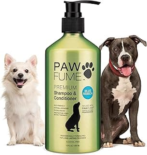 Pawfume Dog Shampoo and Conditioner – Hypoallergenic Dog Shampoo for Smelly Dogs – Best Dog Shampoos & Conditioners – Probiotic Pet Shampoo for Dogs – Best Dog Shampoo for Puppies (Blue Ribbon) image
