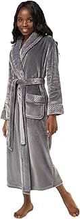 Plush Robes For Women, Soft Warm Fleece Bathrobe for Women image