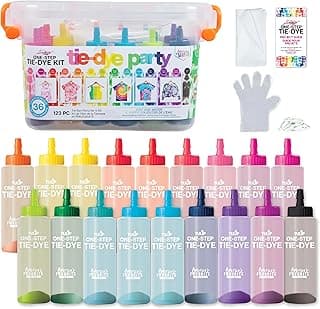Tulip One-Step Tie-Dye Party, 18 Pre-Filled Bottles, Creative Group Activity, All-in-1 Fashion Design Kit, 1 Pack, Rainbow image
