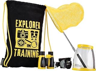 Exploration Set for Children: Adventure Set with Binoculars, Compass, Net and Magnifying Glass & Bag - Adventure in Nature! image