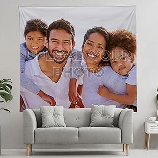 Custom Wall Tapestry - 68" x 80" - Personalized Photo Upload - Custom Wall Art - Home Decor Backdrop for Living Room - Printed in USA