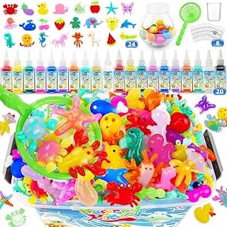 Magic Water Elf Toy Kit, Crafts for Kids Ages 4-8, Magic Water Elf, Aqua Fairy, Magic Water Gel Kit with 20 Magic Gels and 24 Shape Molds, DIY Squishy Maker Kit, Kids Crafts Ages 4-8