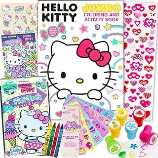Hello Kitty Coloring Acitivty Book Set for Kids, Girls - Bundle with PlayPack, Stickers, Kids Coloring Book and More image