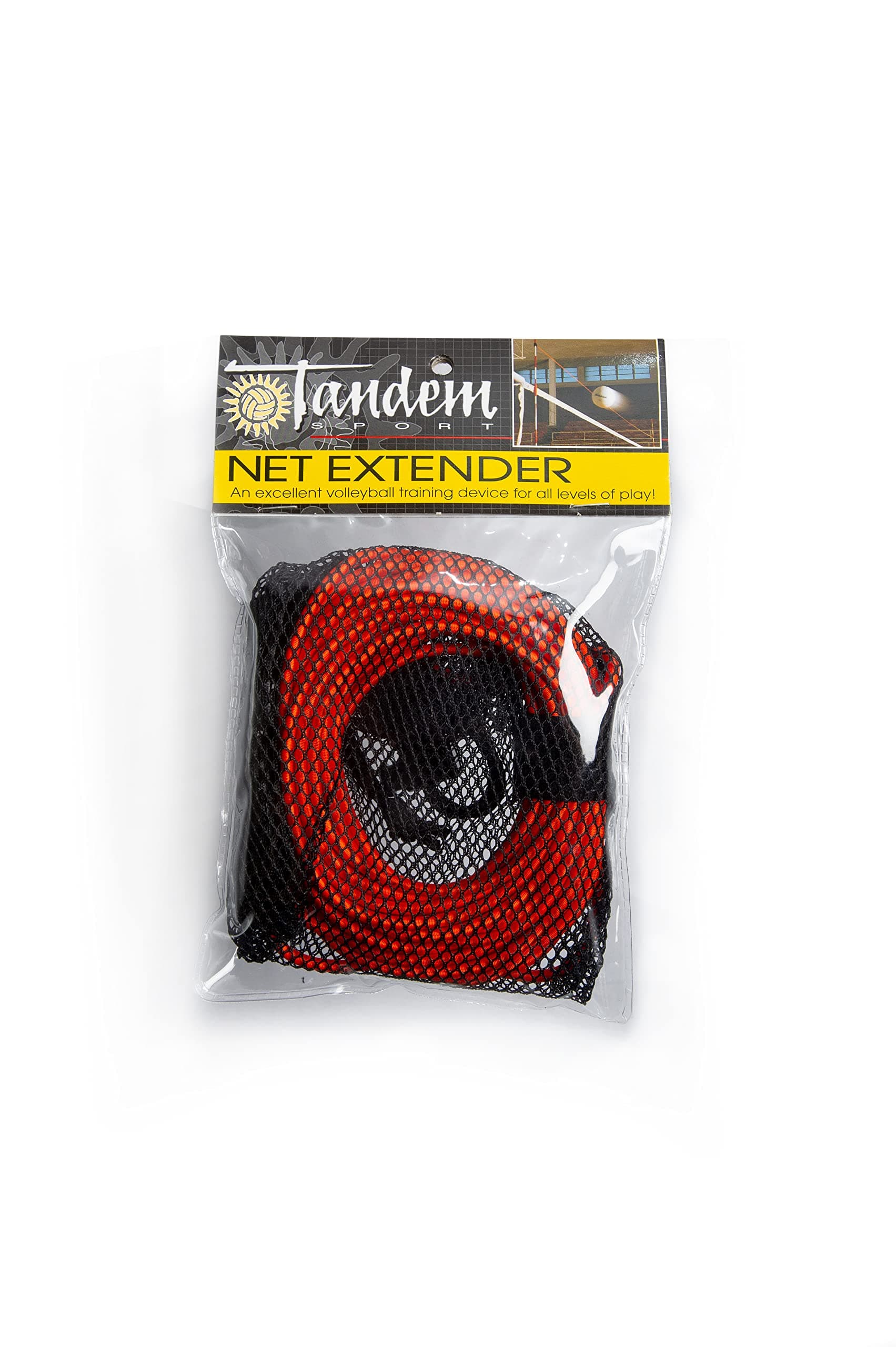 Tandem Sport Net Extender Volleyball Training Tool - Raises Net Height for Serving, Blocking & Hitting Drills - Durable, Elastic Volleyball Training Aid - Volleyball Training Equipment image