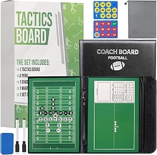 ZPU Dry Erase Coaching Board, Magnetic Coaches Clipboards, Portable Foldable Tactics Board with Dry Erase Marker Pen and Magnets – Basketball, Football, Soccer, Hockey image