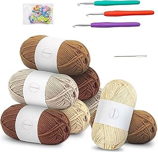 My Nuvis Crochet Kit for Beginners - Crochet Kit DIY Adult Crafts and Kids Crafts - Choose Your Stitch Project - Coasters and Placemats or One Table Runner - Instructional Videos, Crochet Accessories image