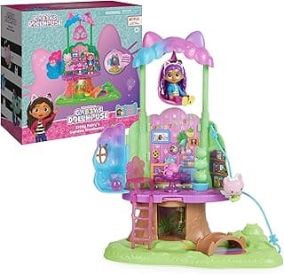 Gabby's Dollhouse, Transforming Garden Treehouse Playset with Lights, 2 Figures, 5 Accessories, 1 Delivery, 3 Furniture, Kids Toys for Ages 3 and up image