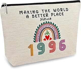 29th Birthday Gifts for Her Makeup Bags, 29th Birthday Decorations for Women, 1996 Anniversary 29 Year Old Gift Ideas for Wife, Sister, Best Friend Female, Mothers Day, Christmas Cosmetic Travel Bag image