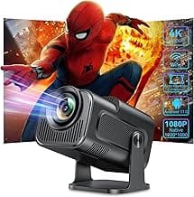 Smart Mini Projector with Android 11.0,2024 Upgraded Portable Projector 1080P 4K Full HD with WiFi 6 and BT5.2,180°Adjustable Stand, Auto Keystone Home Projector for Phone/TV Stick/Laptop