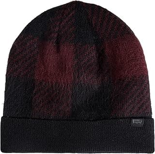 Men's Cozy Knit Cuffed Logo Patch Beanie Hats image