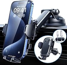 2025 Ultimate Car Phone Holder【80+LBS Strongest Suction & Military-Grade 360° Rotatable Base】Cell Phone Holder Mount Dashboard Windshield Vent Cell Automobile Cradles Stand for iPhone Samsung Android image
