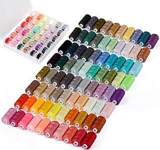 ilauke 160pcs Sewing Thread, 80 Colors 700 Yards per Spools with Prewound Bobbins, Sewing Machine Polyester Thread Kit Assortment for Brother Singer Janome Machine