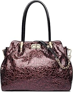 Womens Genuine Leather Handbag Shoulder Tote Crossbody Bag Designer Handle Satchel Purses image