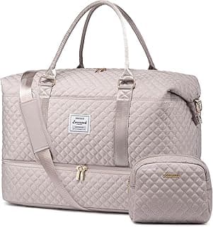 LOVEVOOK Travel Duffle Bag,Weekender Bags for Women with Shoe Compartment，Carry on Overnight Bag with Toiletry Bag,Gym Duffel Bag with Wet Pocket, Hospital Bags for Labor and Delivery image