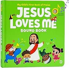 Jesus Loves Me - Christian Sound Book, Sing Along Bible Songs | Christening, Dedication, Baptism Gifts for Boys, Girls, Kids, Newborn Babies | Religious Toys, Interactive Music Books for Toddlers 1-3 image