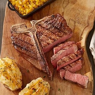 Premium Porterhouse Steak, Tender and Juicy, Aged up to 28 Days. Restaurant-Quality Steaks with Hearty bone-in flavor and Cooking Instructions from Kansas City Steak Company (6 Steaks, 22 oz each) image