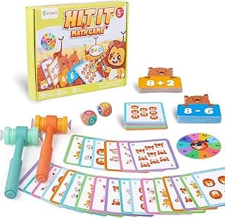 D-FantiX Addition and Subtraction Games, Math Games for Kids, Math Manipulatives Games for Kindergarten Elementary 1st 2nd 3rd Grade, Montessori Educational Math Learning Toy for Classroom Homeschool image