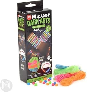 Micador Dark Arts, Glow Jewellery Kit - Glow in The Dark Jewelry kit with Glow String + Beads - Black Light Activities - Ages 7+ image