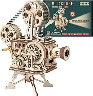 ROKR 3D Wooden Puzzle for Adults-Vitascope Model Building Kit-Wooden Vintage Projector Craft for Adults image