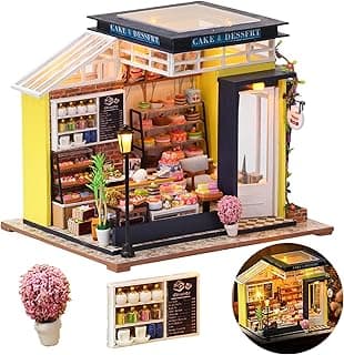 DIY Miniature House Kit, Miniature Bakery Kit, DIY Dollhouse Kit for Adults, Model Bakery, Mayberry Street Miniatures, Ideal Gifts for Birthday,Valentine Christmas(Bakery & Desserts)