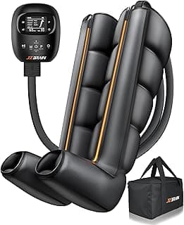 JZBRAIN Sequential Air Leg Compression Massager – Rechargeable Foot and Leg Compression Boots for Circulation & Post-Workout Muscle Relaxation – Recovery System for Athletes, Runners, HSA FSA Eligible