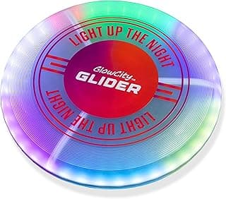 GlowCity Glider LED Glow-in-The-Dark Flying Disc – Bright, Rechargeable, Durable, Water-Resistant, 12 Color Modes, Perfect for Evenings and Night Time, Outdoor Fun, and a Great Gift for All Ages