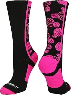 MadSportsStuff Crazy Volleyball Logo Crew Socks (multiple colors) image