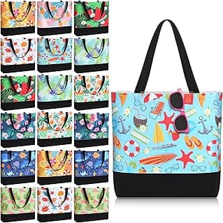 20 Pcs Beach Tote Bag Gifts for Women Reusable Summer Tote Bag Large Grocery Shopping Handbags for Beach Pool Gym Travel