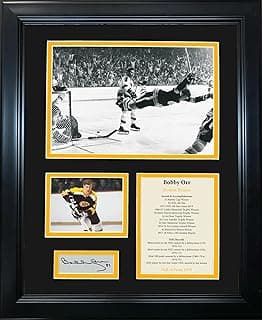 Framed Bobby Orr Hall of Fame Facsimile Laser Engraved Signature Auto Boston Bruins 11"x14" Hockey Photo Sig Collage