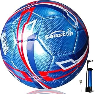 Senston Soccer Ball Size 3 & Size 4 & Size 5 for Kids and Adult Training Ball Official Match Football Balls with Pump image