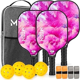 Pickleball Paddles, USAPA Approved Fiberglass Surface Pickleball Set with Pickleball Rackets, Pickle Ball Paddle Set ​for Beginners & Pros image