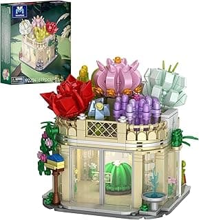 Succulents House Building Block for Adults, Flower House Plants Building Block Set Botanical Collection Creative Building Toy Present for Adults Kids (619 PCS) image