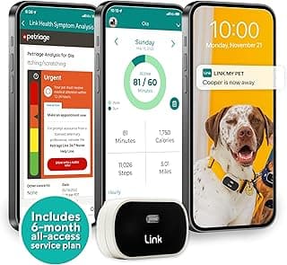 Link GPS Dog Tracker + Activity Monitor | Training Tools, Health Tracker, Waterproof, Flashlight, Lightweight, PetPass & Vet Record Storage, Fits On Most Collars | iPhone & Android Apps image