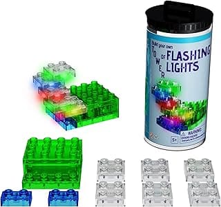 E-Blox: Circuit Blox: BYO Tower of Flashing Lights - Color-Changing LED Blocks Kit, Stack & Build 3D Brick Creations Set, DIY STEM Toy, Kids Ages 8+ image